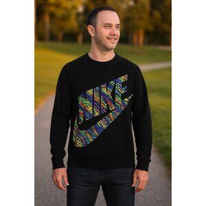 Vintage Nike Big Logo Rainbow Swoosh Sweatshirt Medium Y2K